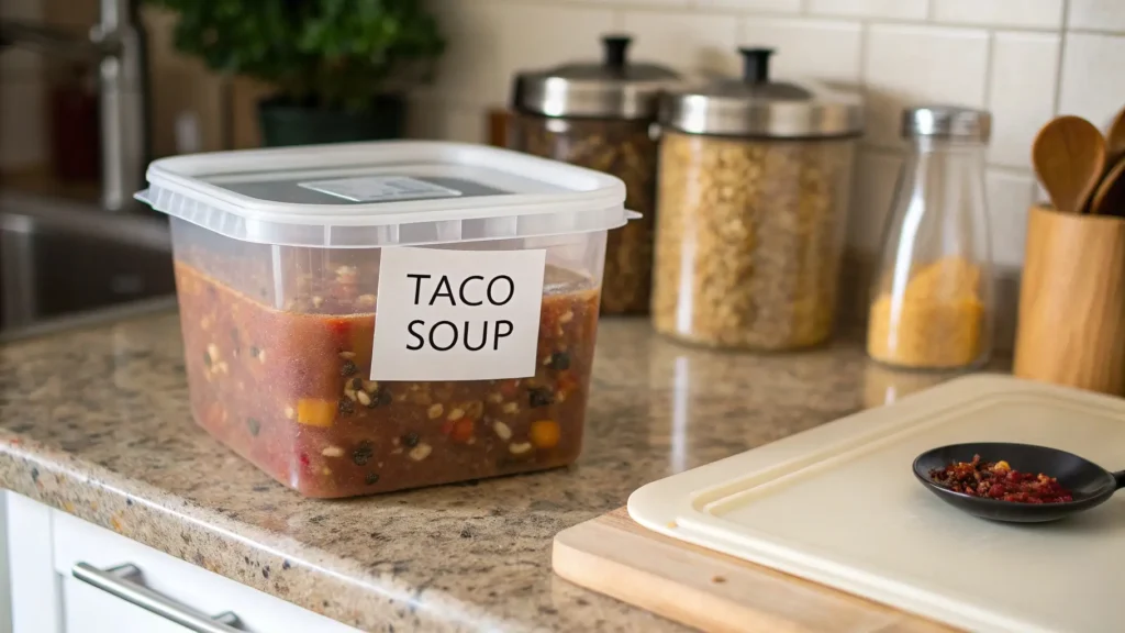 Storing Taco Soup